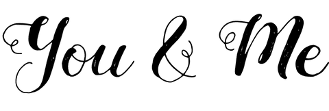 You and me text illustration transparent background