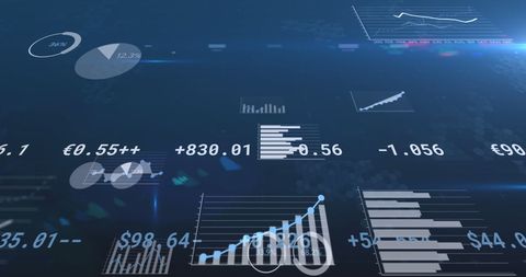 Digital Interface Displaying Financial Data with Graphs - Download Free Stock Images Pikwizard.com