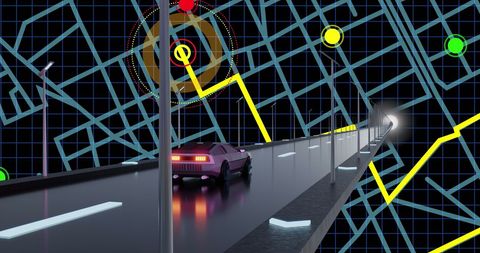 Futuristic Car Technology and Data Driven Protocols on Map Interface