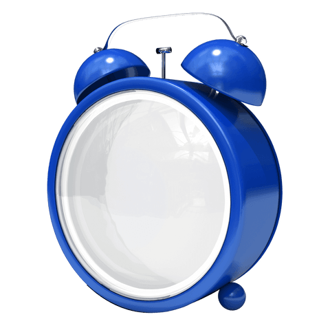 transparent blue alarm clock no numbers creative design - Download Free Stock Videos Pikwizard.com