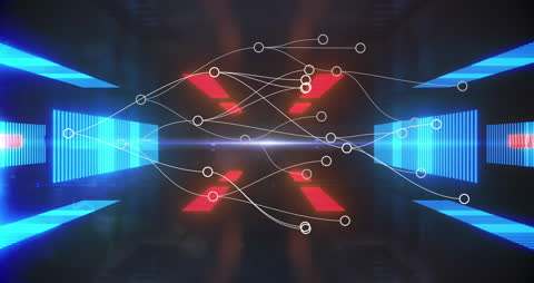 Digital Interface with Futuristic Network Connectivity