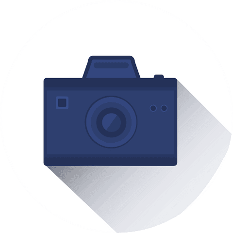blue camera icon button with modern flat design on transparent background - Download Free Stock Videos Pikwizard.com