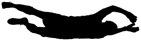 Silhouette of male footballer kicking ball transparent background