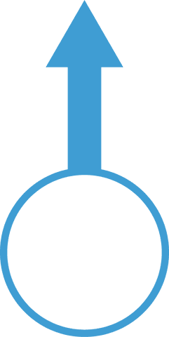 blue upward arrow with highlighting circle transparent vector - Download Free Stock Videos Pikwizard.com