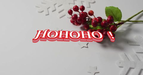 Festive Arrangement with Berries and Stars for Christmas