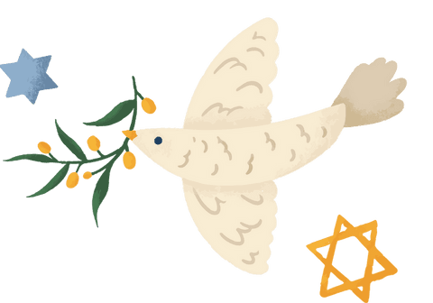 Peaceful dove carrying olive branch with transparent background