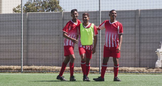 Diverse Soccer Team Celebrating Successful Practice - Download Free Stock Images Pikwizard.com