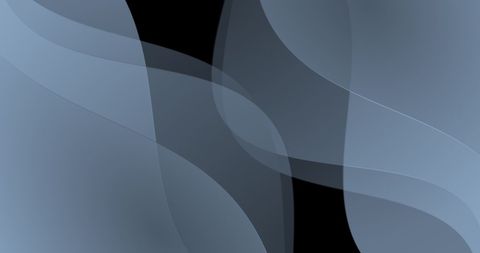 Abstract Grey Waves with Transparent Layers on Black Background