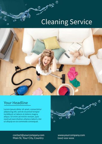 Cleaning Service Advertisement Template for Household Solutions - Download Free Stock Templates Pikwizard.com