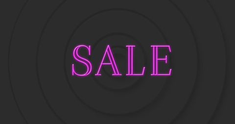 Neon Sale Text on Black Spiral Background for Online Promotions - Download Free Stock Images Pikwizard.com
