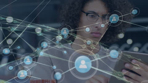 Student Navigating Global Digital Connections