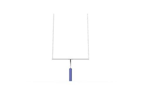 Transparent digital illustration of field goal post with copy space
