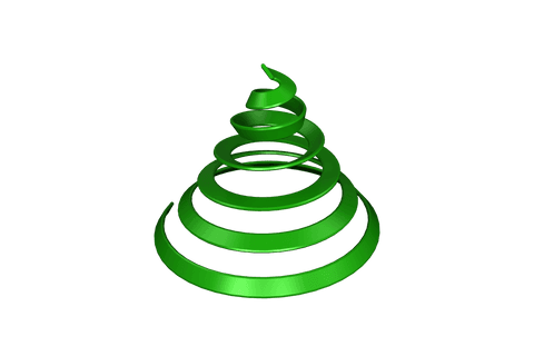 digital transparent christmas tree illustration with gradient spiral - Download Free Stock Videos Pikwizard.com