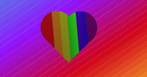 Colorful Rainbow Heart on Gradient Background Celebrates Diversity - Download Free Stock Images Pikwizard.com