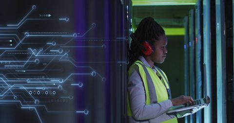 African American Woman Managing Data Center Infrastructure - Download Free Stock Images Pikwizard.com