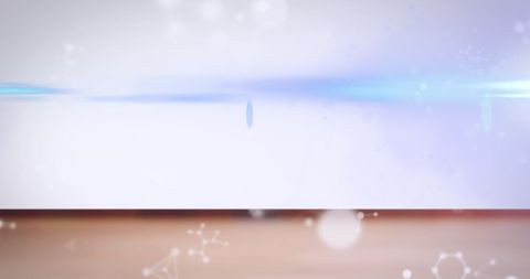 Abstract Lights and Molecules on White Background