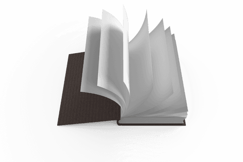 digital png illustration of open empty book on transparent background - Download Free Stock Videos Pikwizard.com