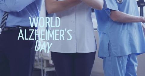 Medical Team Standing in Hospital Ward for World Alzheimer's Day