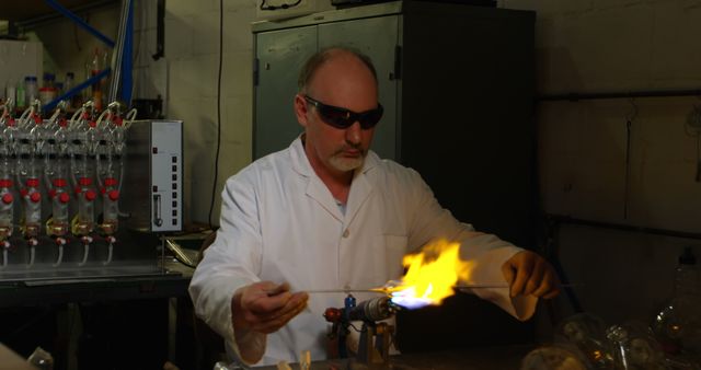 Glassblower Creating Glass Art in Workshop - Download Free Stock Images Pikwizard.com