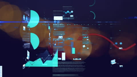 Abstract Digital Data Animation with Light Spots