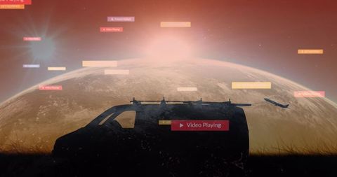 Global connectivity and digital media icons