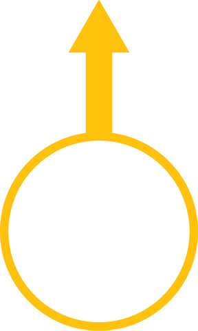 Yellow Arrow and Circle Illustration on Transparent Background - Download Free Stock Videos Pikwizard.com