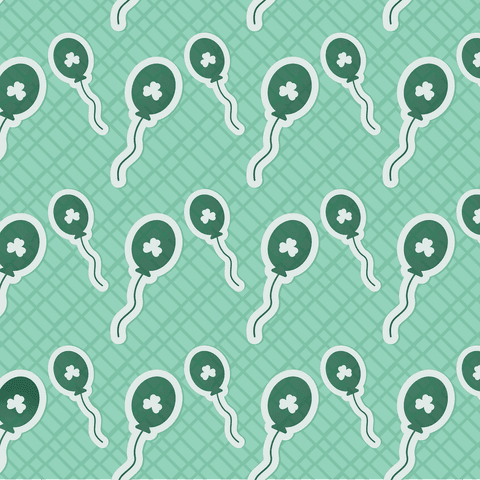 Seamless Pattern of Green Shamrock Balloons on Transparent Background - Download Free Stock Videos Pikwizard.com