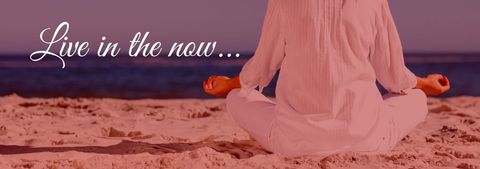 Serene beach meditation at dusk promoting mindfulness