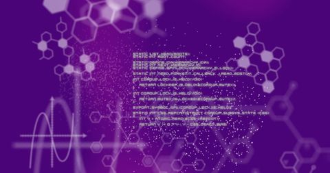 3D DNA Strand with Scientific Data on Purple Background - Download Free Stock Images Pikwizard.com
