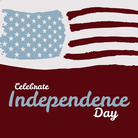 Patriotic independence day celebration with stylized american flag