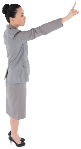 transparent full-length businesswoman pointing isolated png - Download Free Stock Videos Pikwizard.com