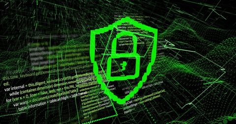 Cyber Security Data Processing with Green Shield - Download Free Stock Images Pikwizard.com
