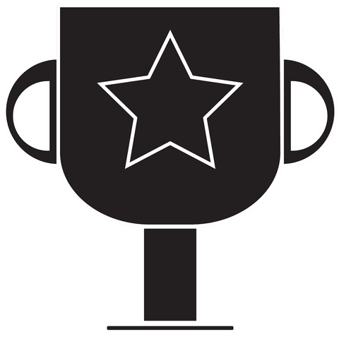 transparent trophy silhouette with star for sports and competitions - Download Free Stock Videos Pikwizard.com