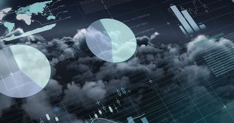 Cloud-Based Financial Data Processing with Global Analytics - Download Free Stock Images Pikwizard.com