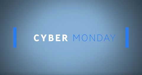 Cyber Monday Promotion Text on Gradient Blue Background - Download Free Stock Images Pikwizard.com