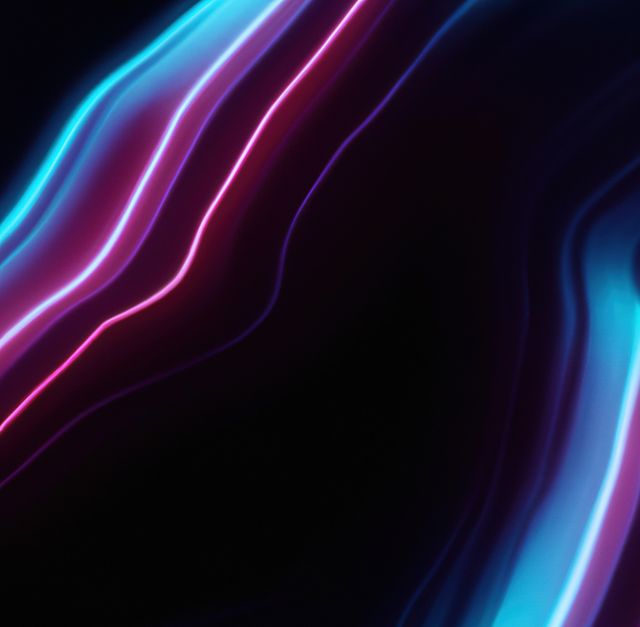 Abstract Neon Light Trails on Black Background - Download Free Stock Photos Pikwizard.com