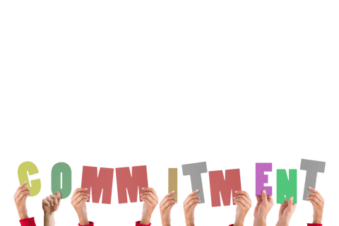 hands holding commitment text on transparent background - Download Free Stock Videos Pikwizard.com