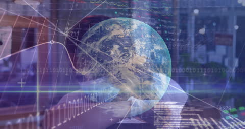 Global Healthcare Concerns During Pandemic with Digital Analytics Overlay