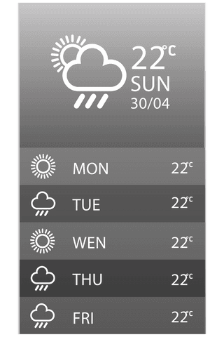 transparent weather app interface design with temperature display - Download Free Stock Videos Pikwizard.com