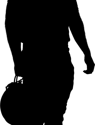 Dynamic Transparent Silhouette of Football Player