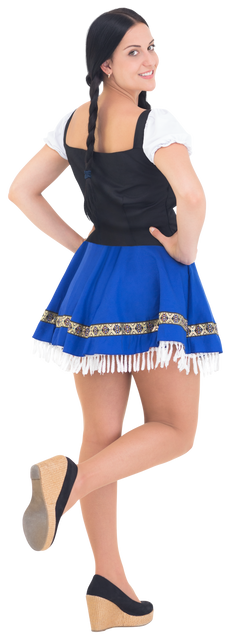 Transparent Oktoberfest girl dressed traditional attire smiling - Download Free Stock Videos Pikwizard.com