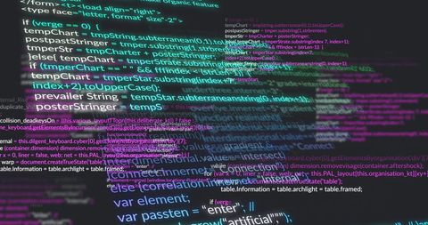Coding Stream Within Mixed Colored Scripts on Digital Screen - Download Free Stock Images Pikwizard.com