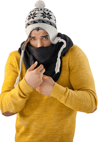 man bundled in warm clothing with transparent background - Download Free Stock Videos Pikwizard.com