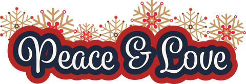 Festive Peace and Love Message with Snowflakes on Transparent Background - Download Free Stock Videos Pikwizard.com