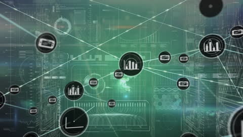 Futuristic Data Network with Digital Interface
