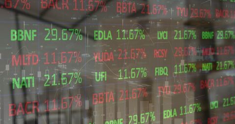 Dynamic Stock Market Display Overlays Empty Warehouse Space - Download Free Stock Images Pikwizard.com