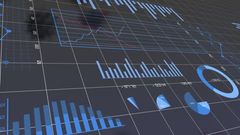 Animated Financial Data and Virus Visualization Interface