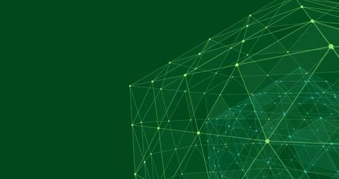 Abstract Geometric Network on Green Background - Download Free Stock Images Pikwizard.com