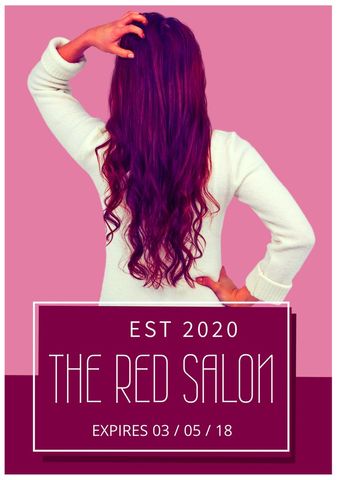 vibrant purple hairstyle promoting stylish salon experience - Download Free Stock Templates Pikwizard.com