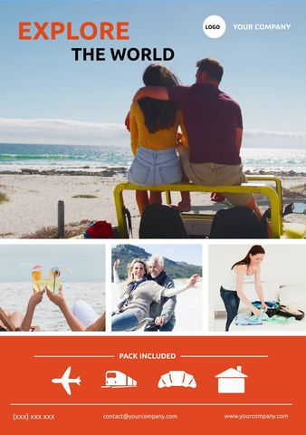 Couple relaxing by scenic coastline promoting travel adventures